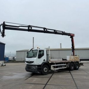 foto EUR5 Renault 6x4 valník + Palfinger 22tm / 15m