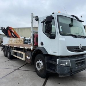 foto EUR5 Renault 6x4 valník + Palfinger 22tm / 15m
