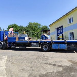 foto 19t Renault 9+2m! valník+HR Fassi