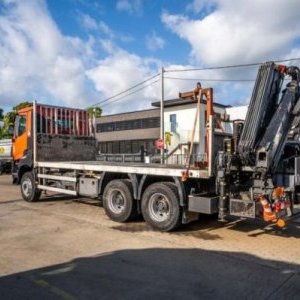 foto 6x4 Eur6 Renault 6.5m valník + HIAB 16tm
